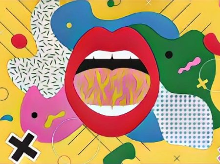Картина губы поп-арт