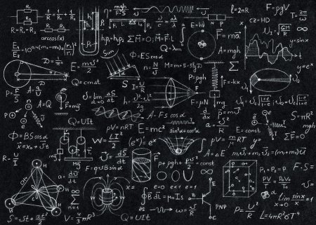 Школьная доска с формулами