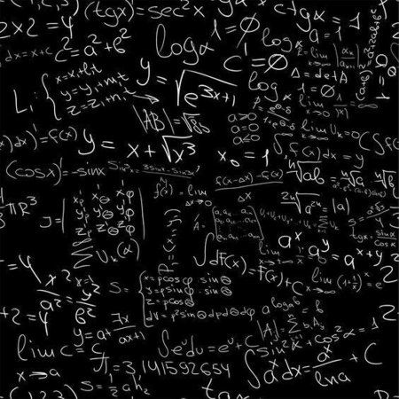 Формулы на черном фоне