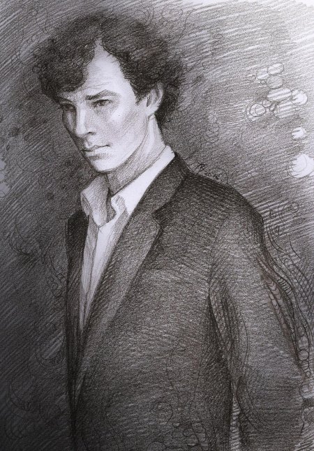 Бенедикт камбербэтч портрет карандашом