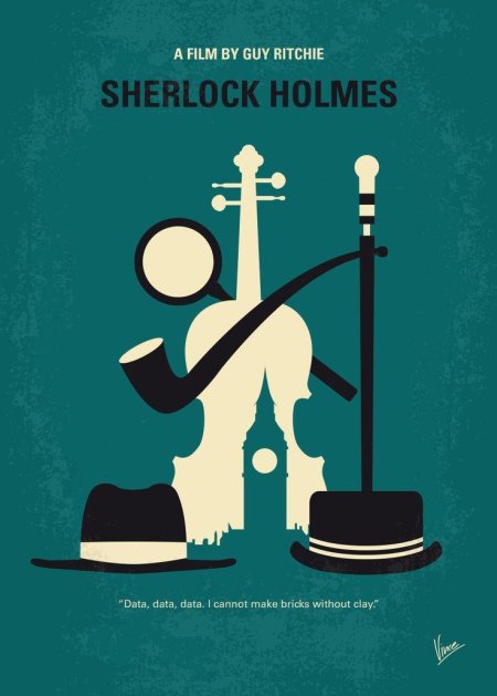 Минималистичный постер шерлок холмс