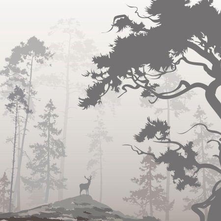 Роспись стен лес