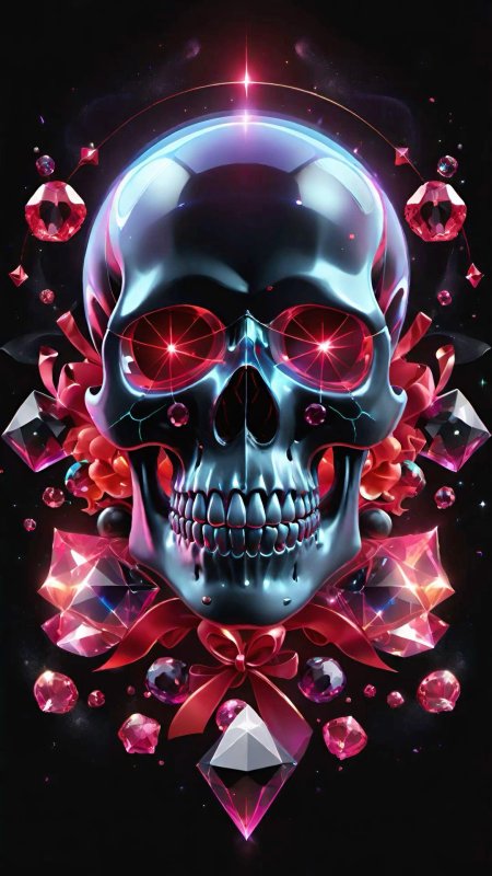 Неоновый череп