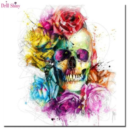 Череп в цветах