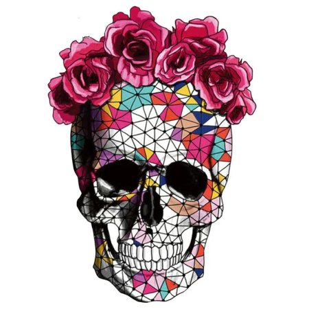 Череп и цветы