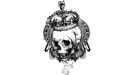 Череп с короной эскиз