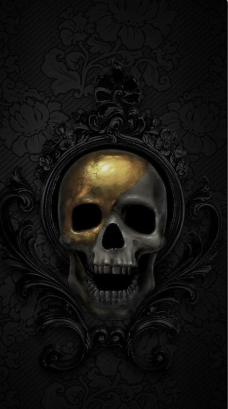 Череп золотой