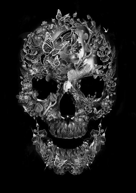 Тату эскиз череп