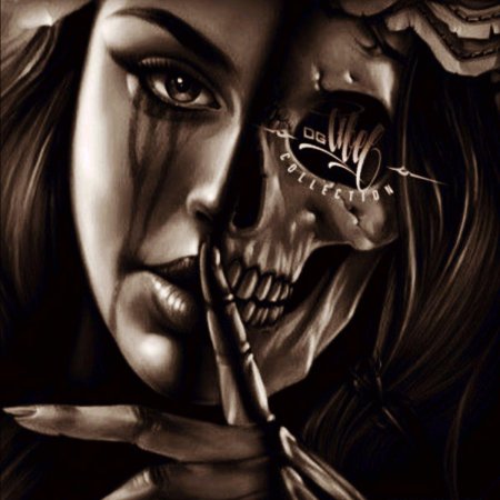 Девушка череп