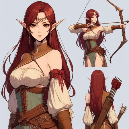 Эльфийка аниме арт