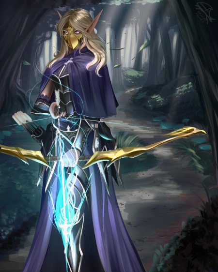 Эльфийская лучница арт