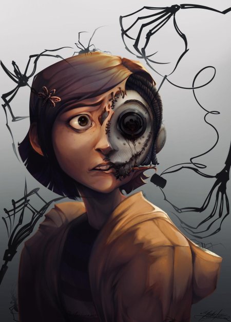 Тим бертон арт коралина