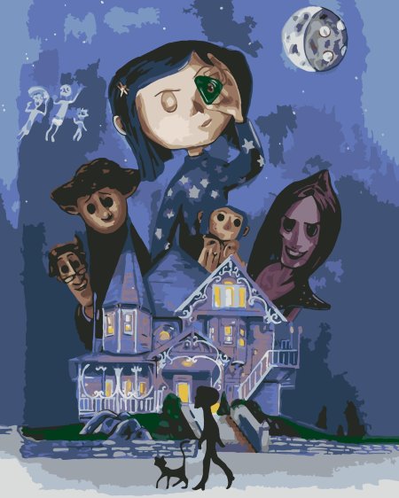 Картина по номерам коралина в стране кошмаров