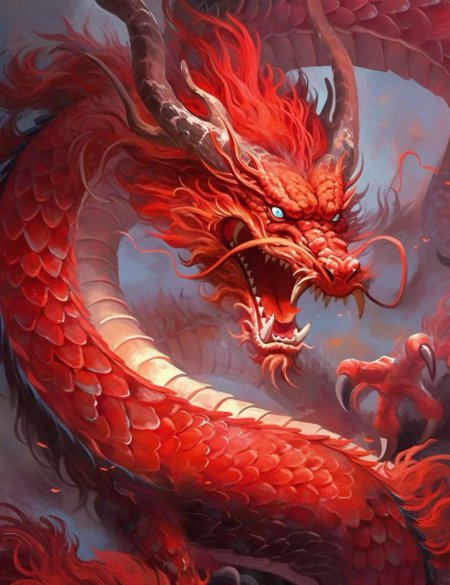 Китайский дракон арты
