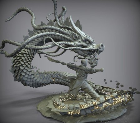 Китайский дракон скульптура