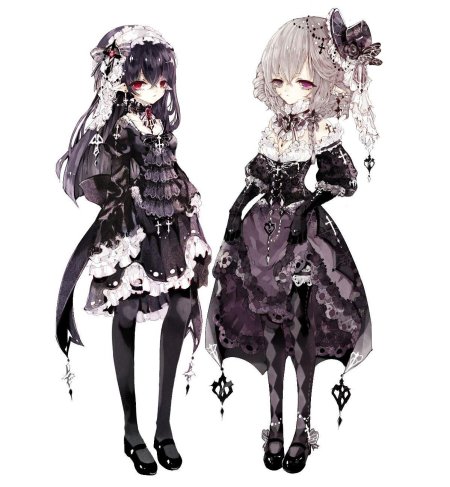 Платье лолли стиль готика аниме