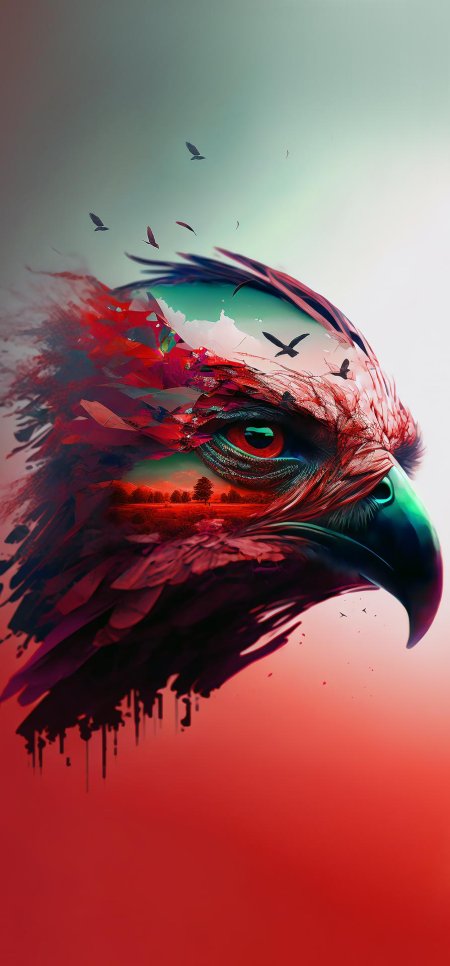 Голова орла арт