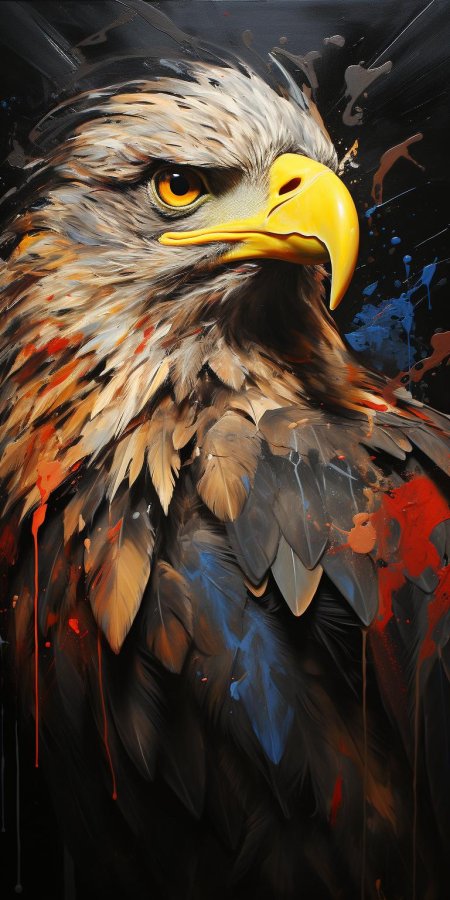 Белоголовый орлан живопись