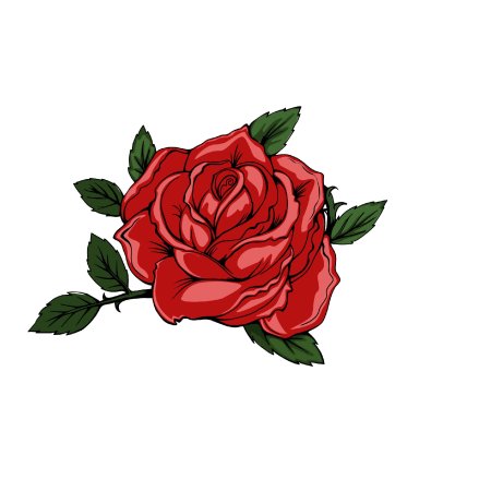 Роза стикер