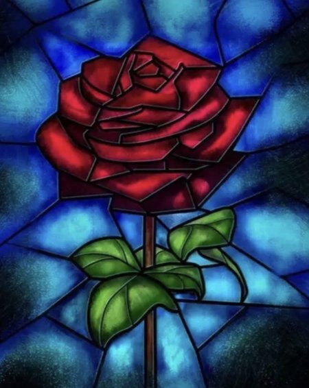 Роза витраж