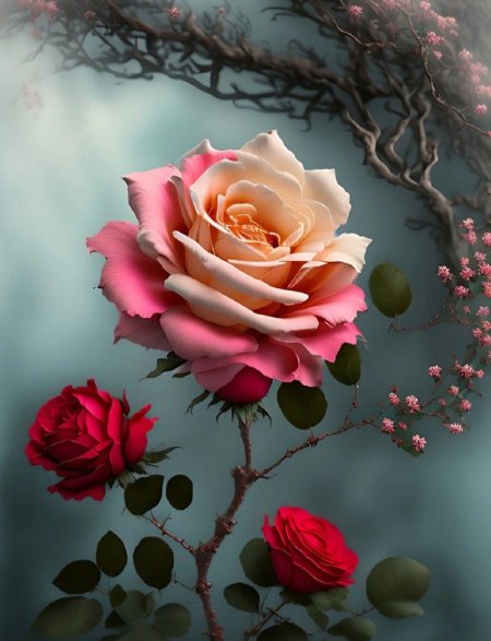 Розы красивые