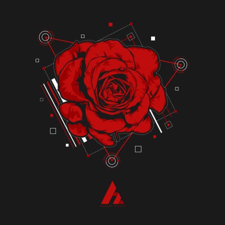 Роза в иллюстраторе