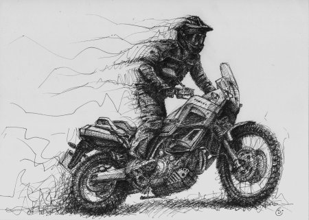 Зарисовка мотоцикла