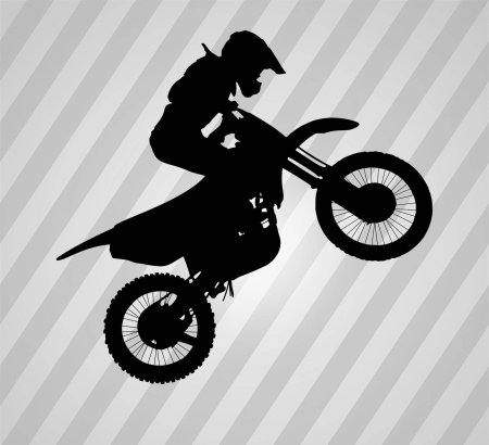 Кроссовый мотоцикл вектор