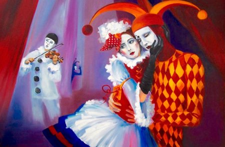 Арлекин пьеро и коломбина