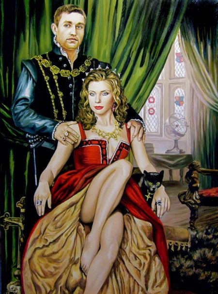 Портрет граф и графиня король королева