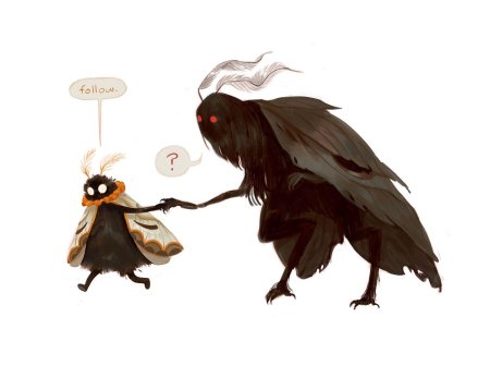 Mothman человек мотылек art
