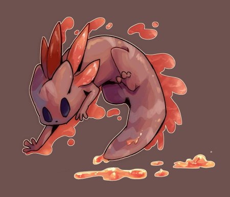 Полумультяшный аксолотль