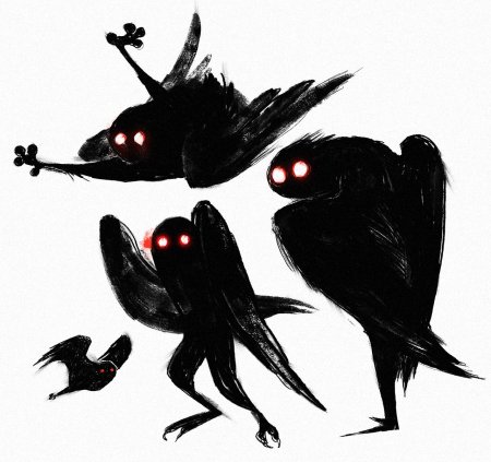 Mothman человек мотылек art