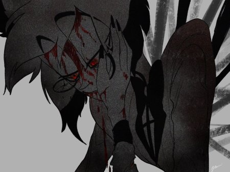 Грустный аластор отель хазбин арт