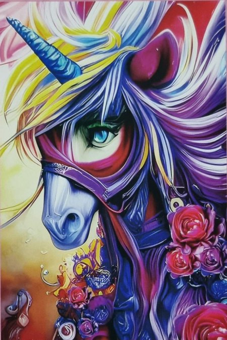 Единорог акрилом