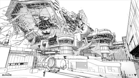 Киберпанк архитектура промышленных зданий