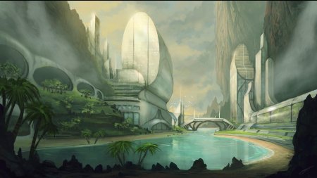 Футуризм город оазис будущего