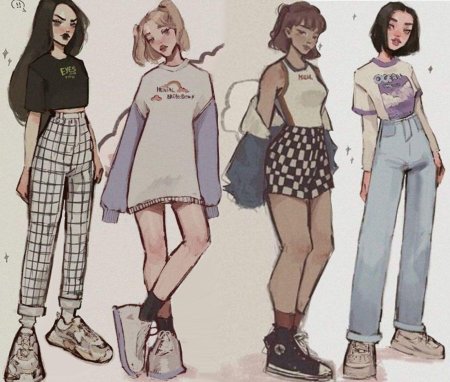 Рисунки одежды из пинтереста