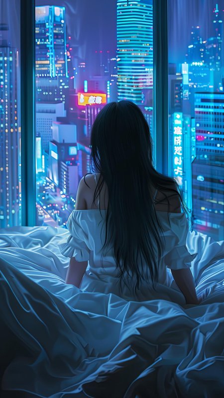 Ночной город аниме