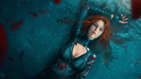 Рыжая девушка киберпанк