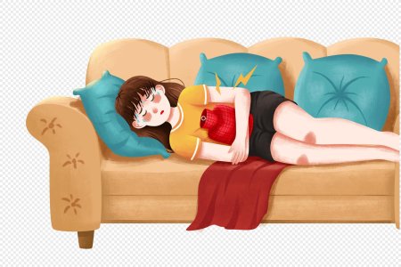 Девушка лежит на диване