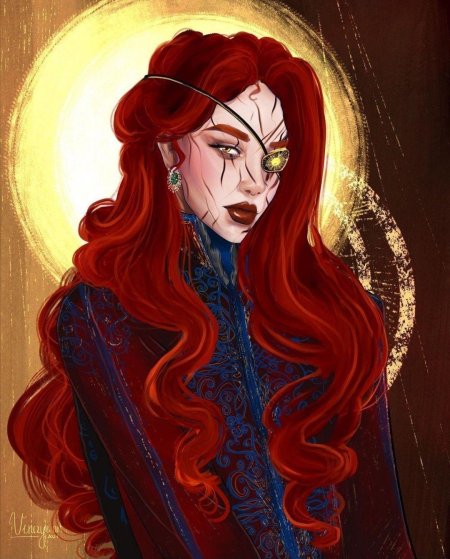 Рыжая эльфийка арт