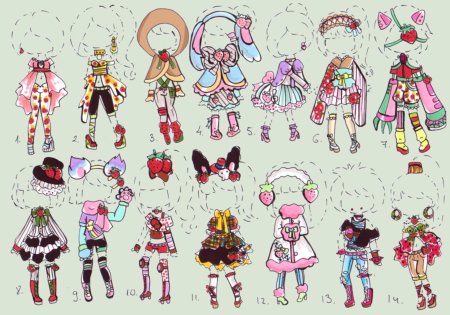 Одежда для рисования аниме чиби