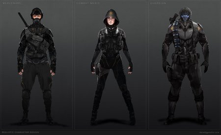 Cyberpunk костюм concept art