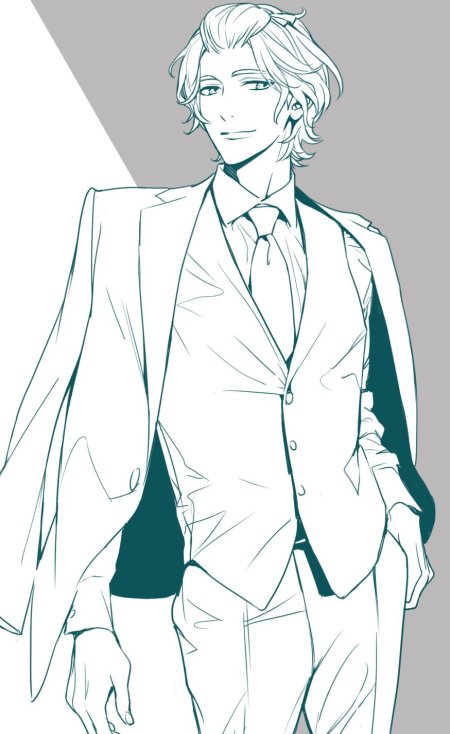 Парень в костюме арт