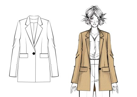 Технический эскиз жакета