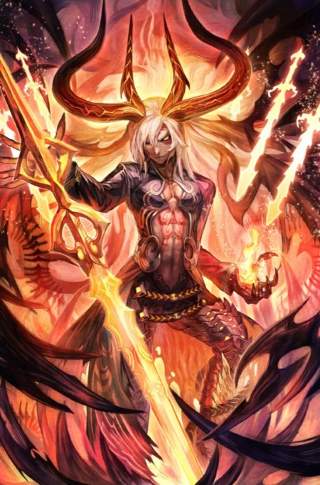 Огненный демон арт