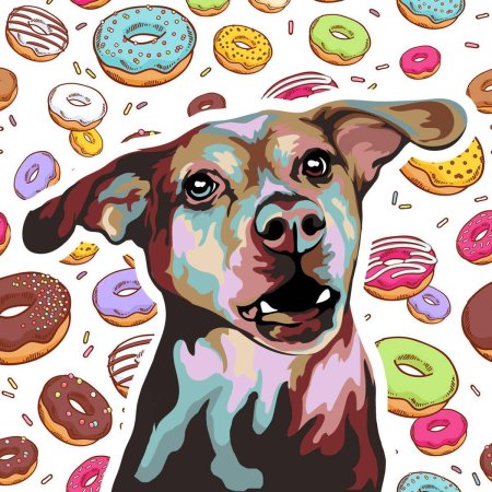 Поп арт собака