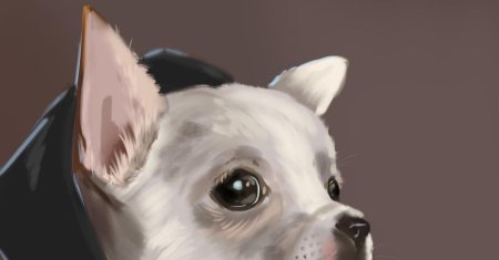 Маленькая собака арт