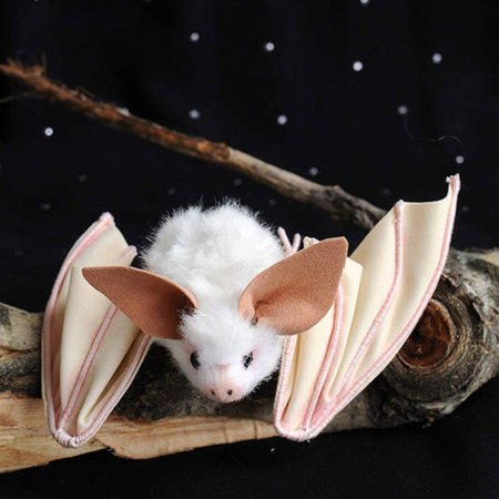 Белая летучая лисица альбинос